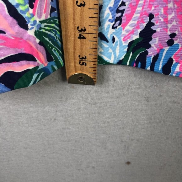 Lilly Pulitzer Dress Womens Medium Multicolor Pima Cotton Sea Life 3/4 Sleeve - Picture 4 of 16